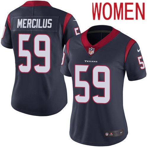 Women Houston Texans #59 Whitney Mercilus Navy Blue Nike Vapor Limited NFL Jersey->women nfl jersey->Women Jersey
